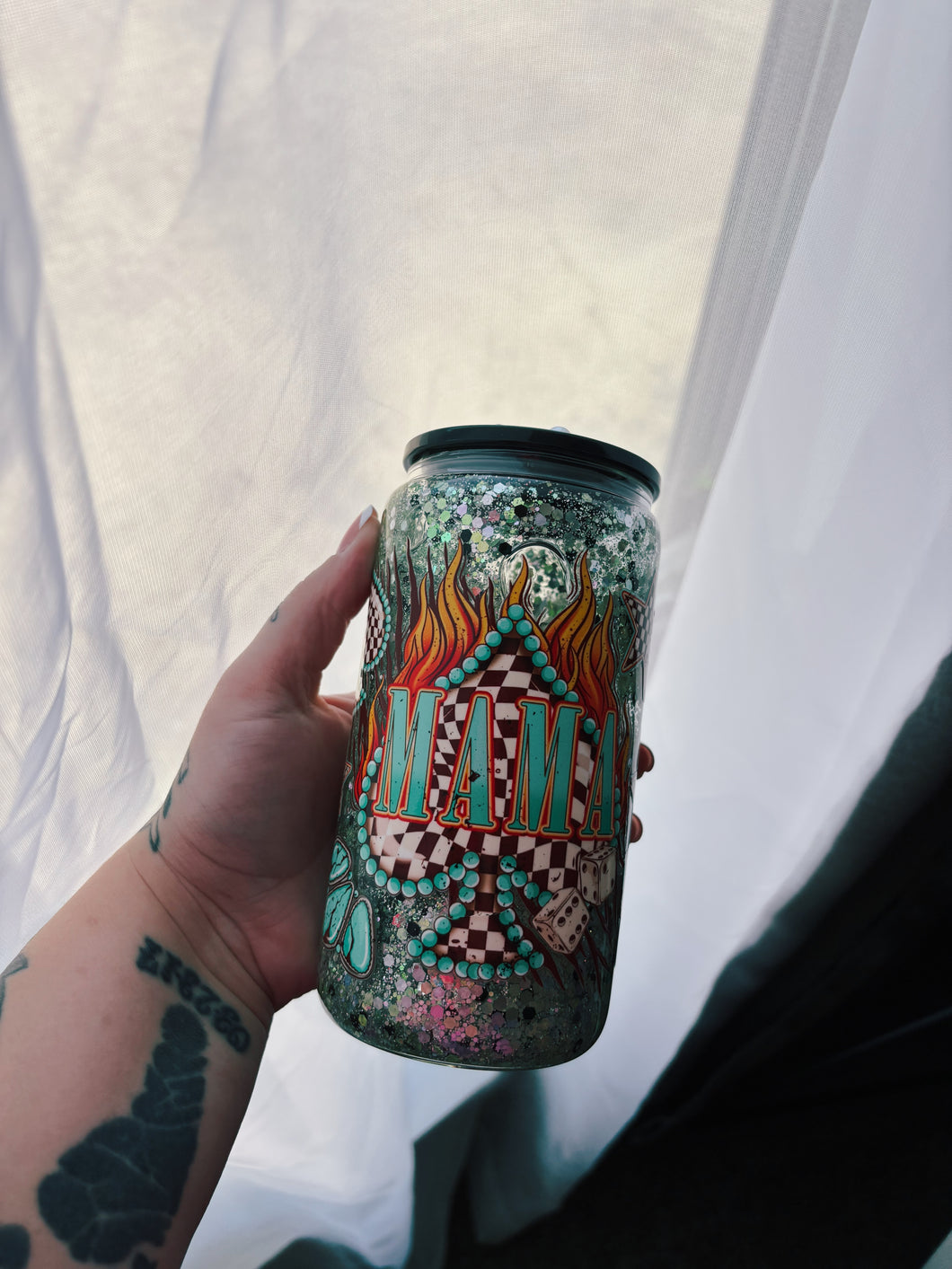16 oz Western Mama Snowglobe (Glass)