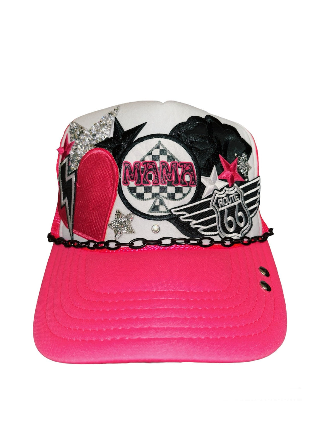 Western Mama : Hot Pink / White Trucker