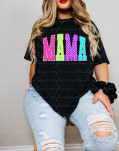 Load image into Gallery viewer, Neon Checkered Mama Shirt
