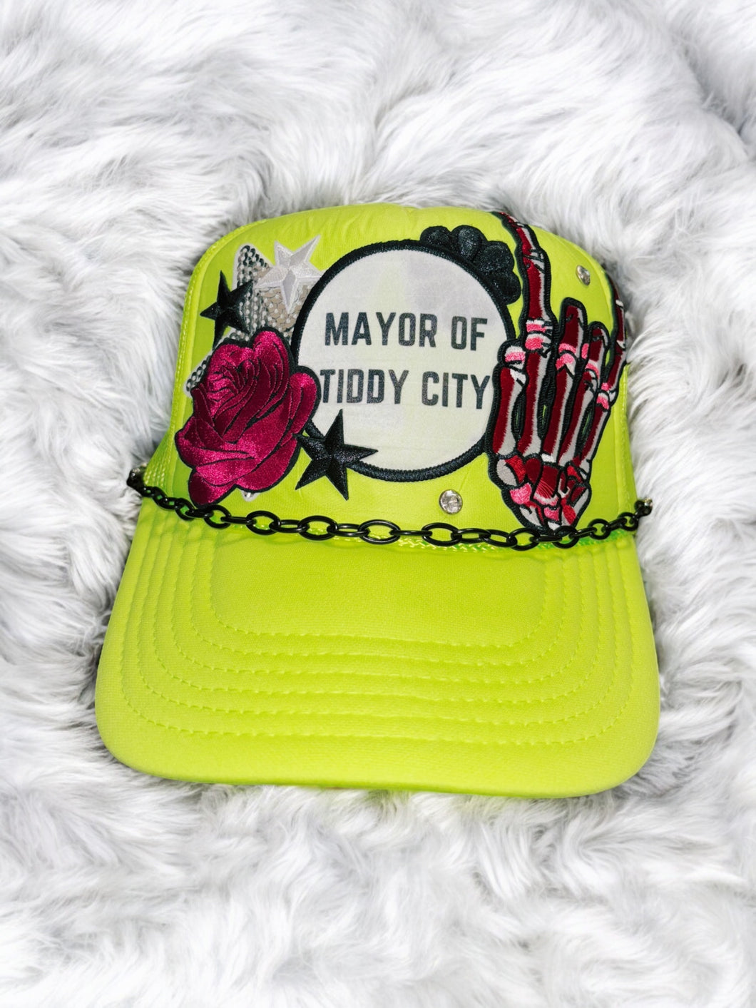 Mayor Of Titty City: Neon Yellow Trucker