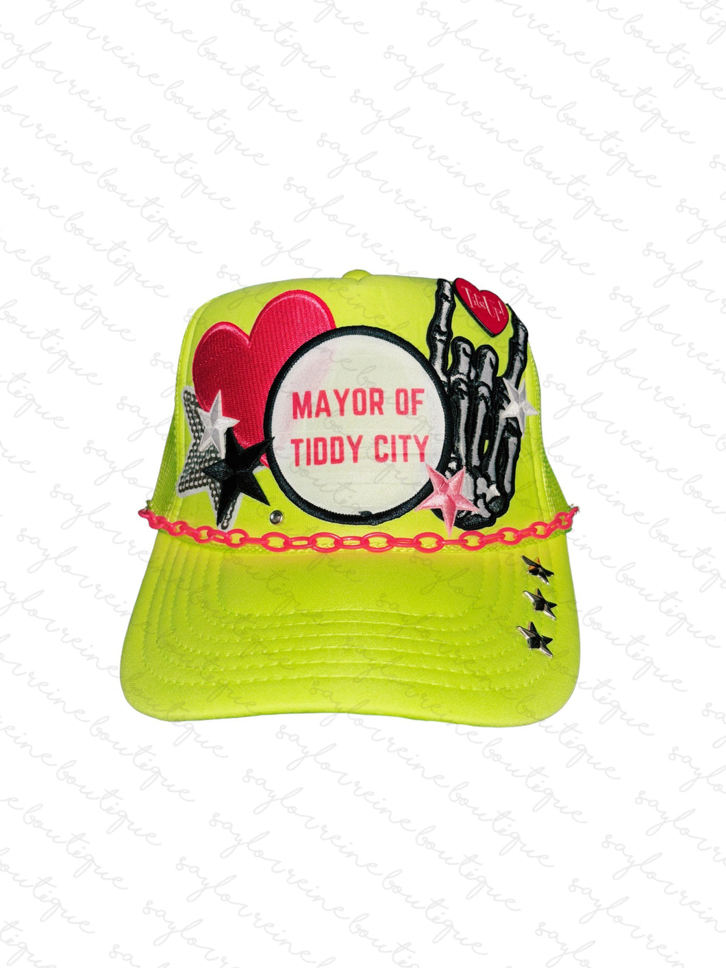 Mayor Of Tiddy City : Neon Yellow Trucker