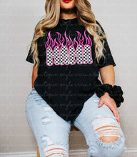 Load image into Gallery viewer, Neon Checkered Mama/Pink Shirt
