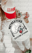Load image into Gallery viewer, Caffeine &amp; Chaos Motherhood Shirt
