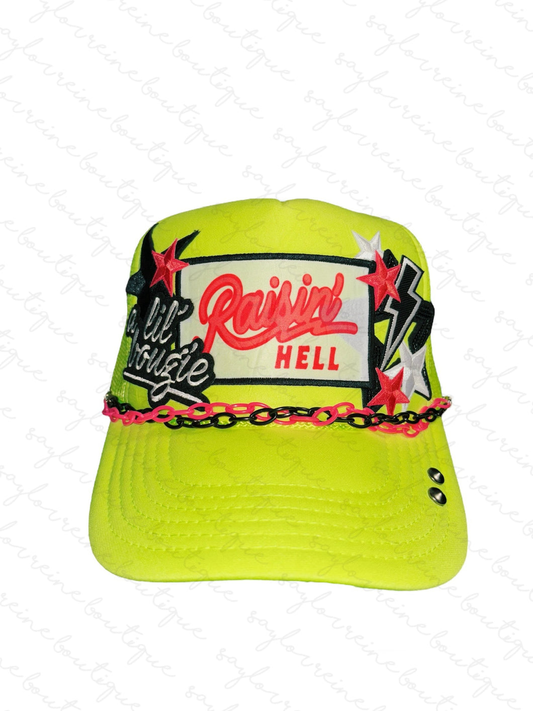 Raisin Hell: Neon Yellow Trucker