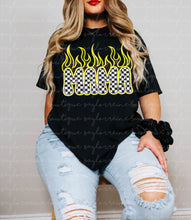 Load image into Gallery viewer, Neon Checkered Mama/Yellow Shirt

