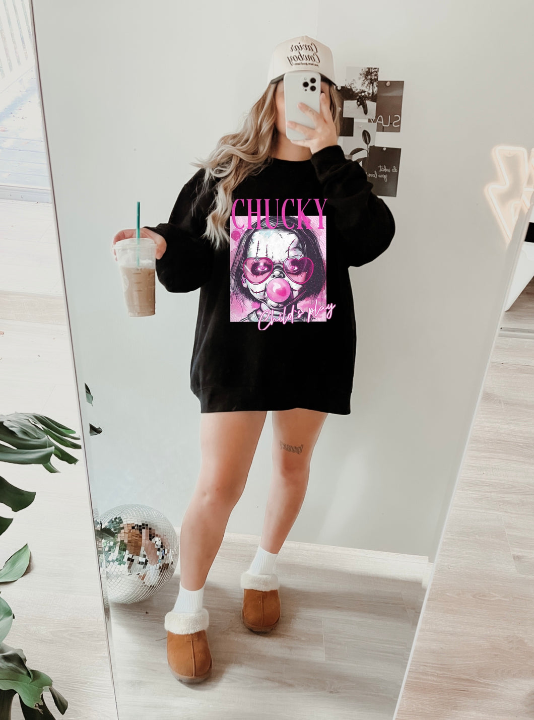 Bubblegum Chucky Crewneck (Black)