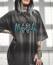 Load image into Gallery viewer, Teal Checkered Mama Shirt
