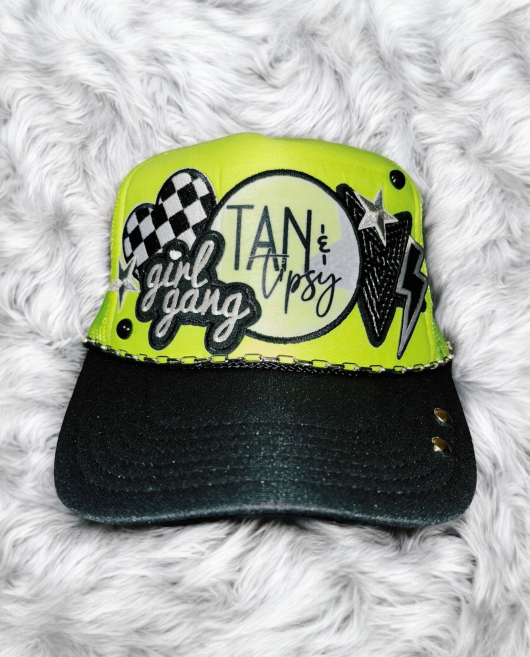 Tan & Tipsy : Neon Yellow Trucker