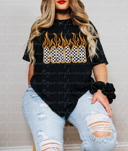 Load image into Gallery viewer, Neon Checkered Mama/Orange Shirt
