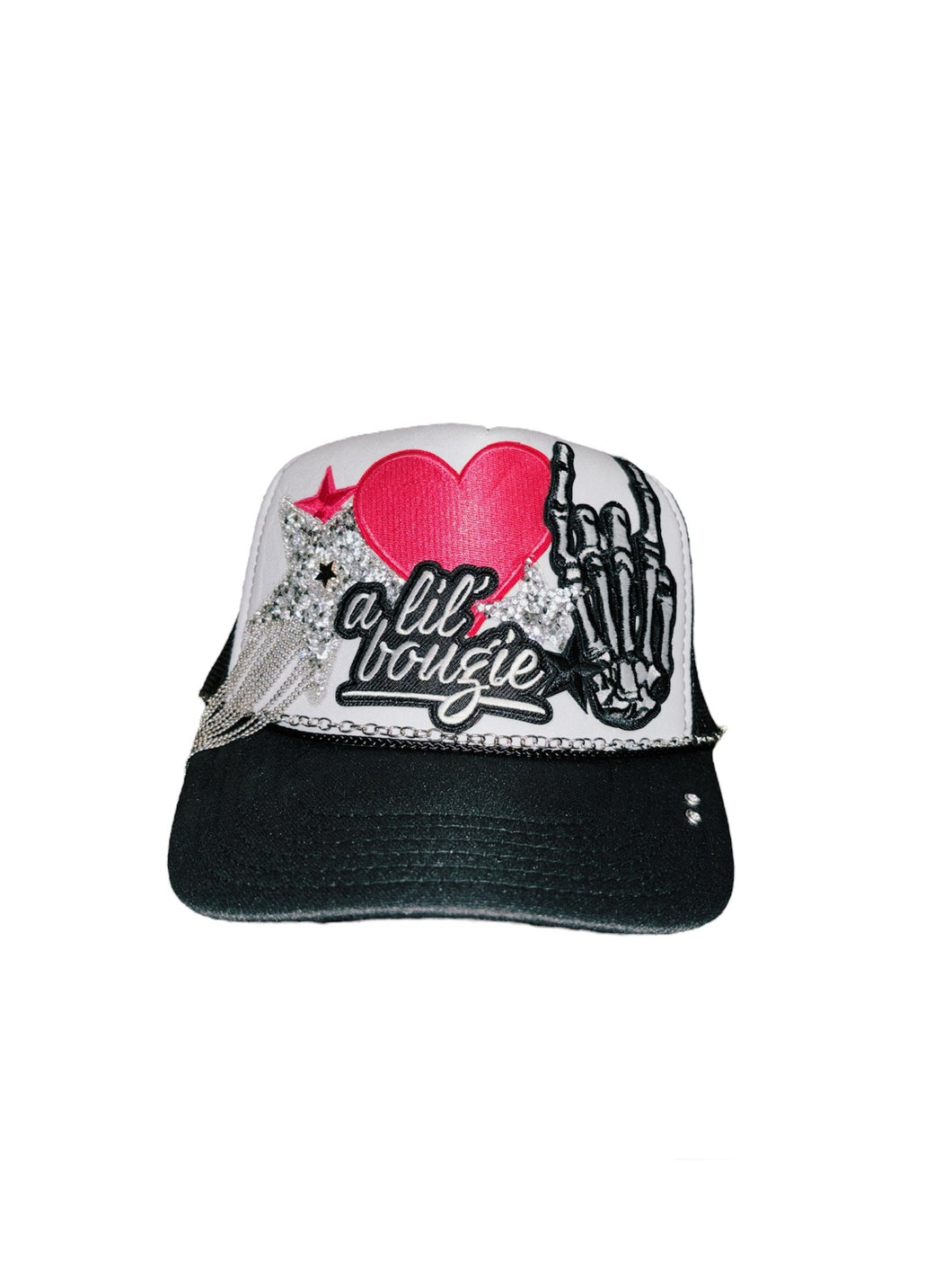 Skelly / A Lil Bougie: Black & White Trucker