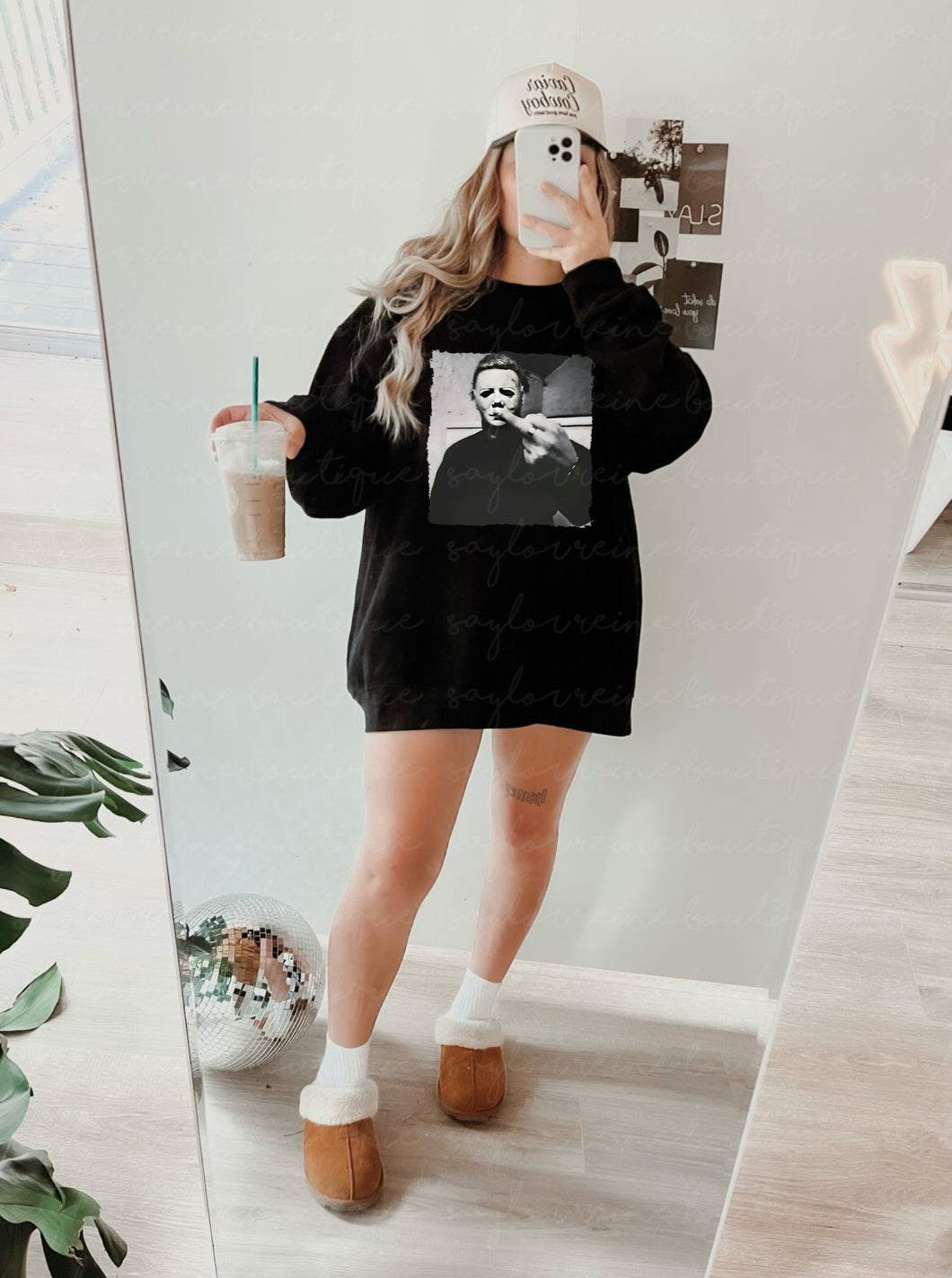 Middle Finger Michael Crewneck