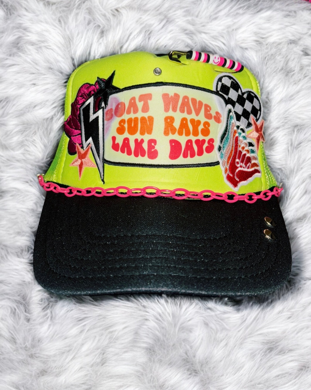 Lake Days : Neon Yellow Trucker