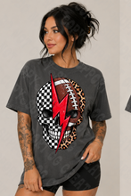 Load image into Gallery viewer, Checkered Leopard Skelly Head (Football) Shirt
