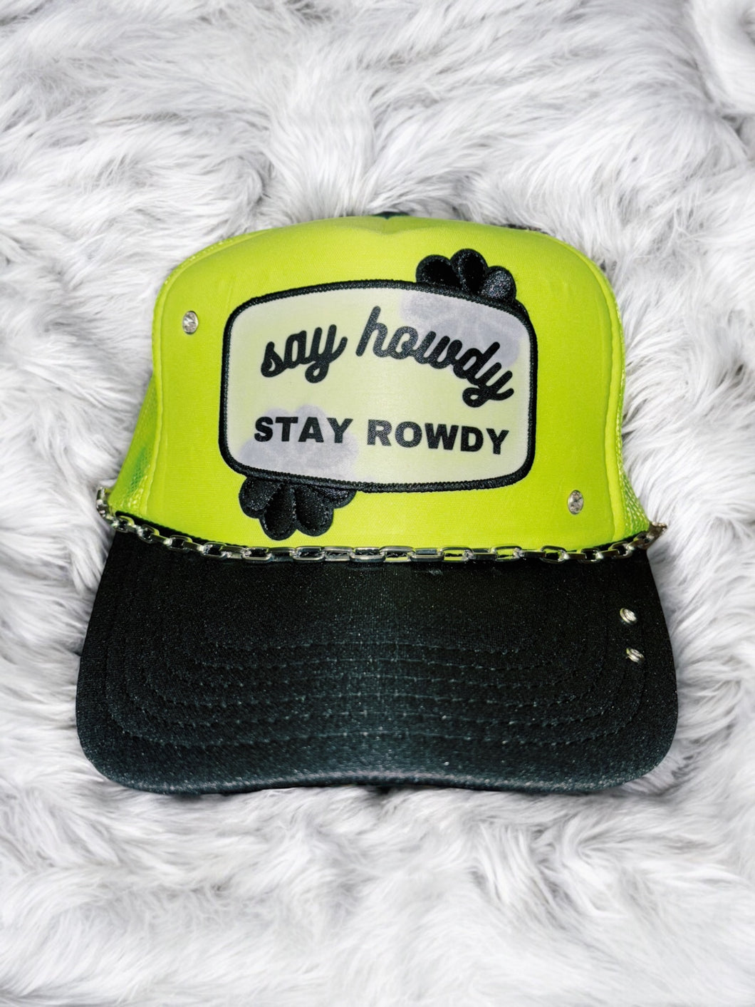Say Howdy : Neon Yellow Trucker
