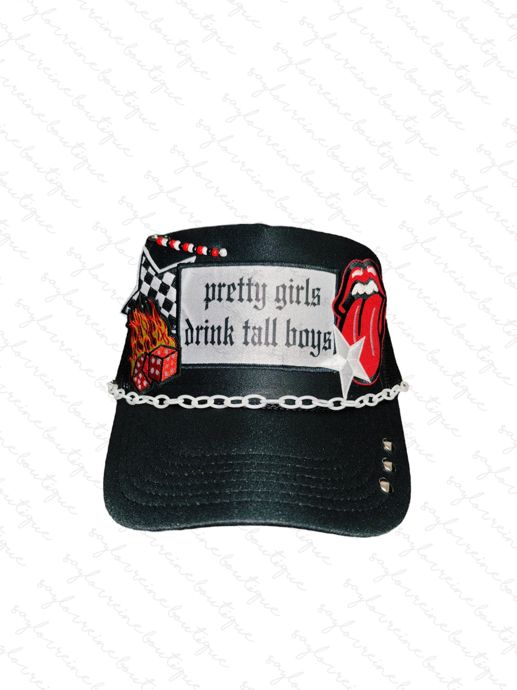 Pretty Girls Drink Tall Boys: Black Trucker