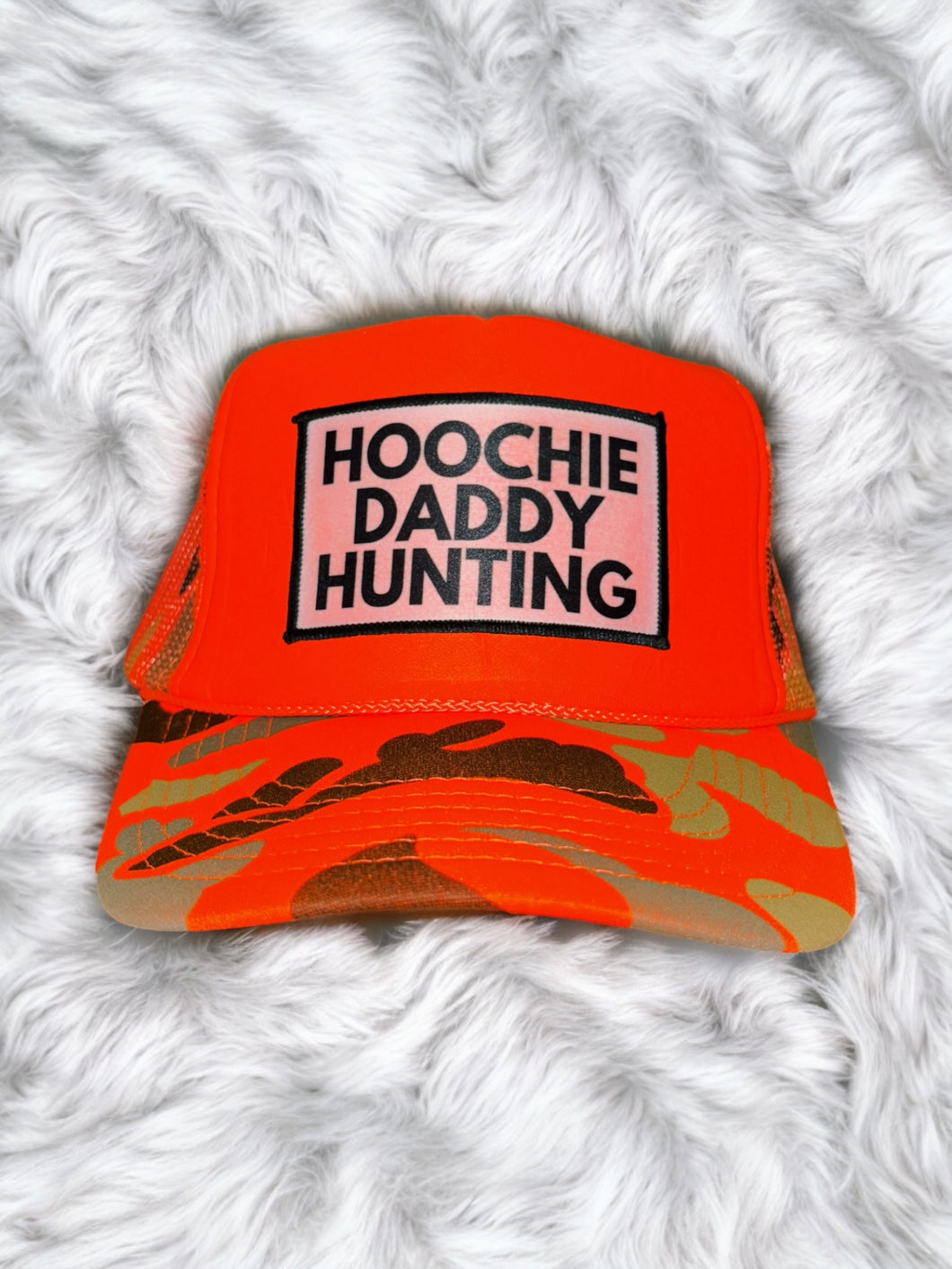 Hoochie Daddy Hunting: Orange Camo Trucker