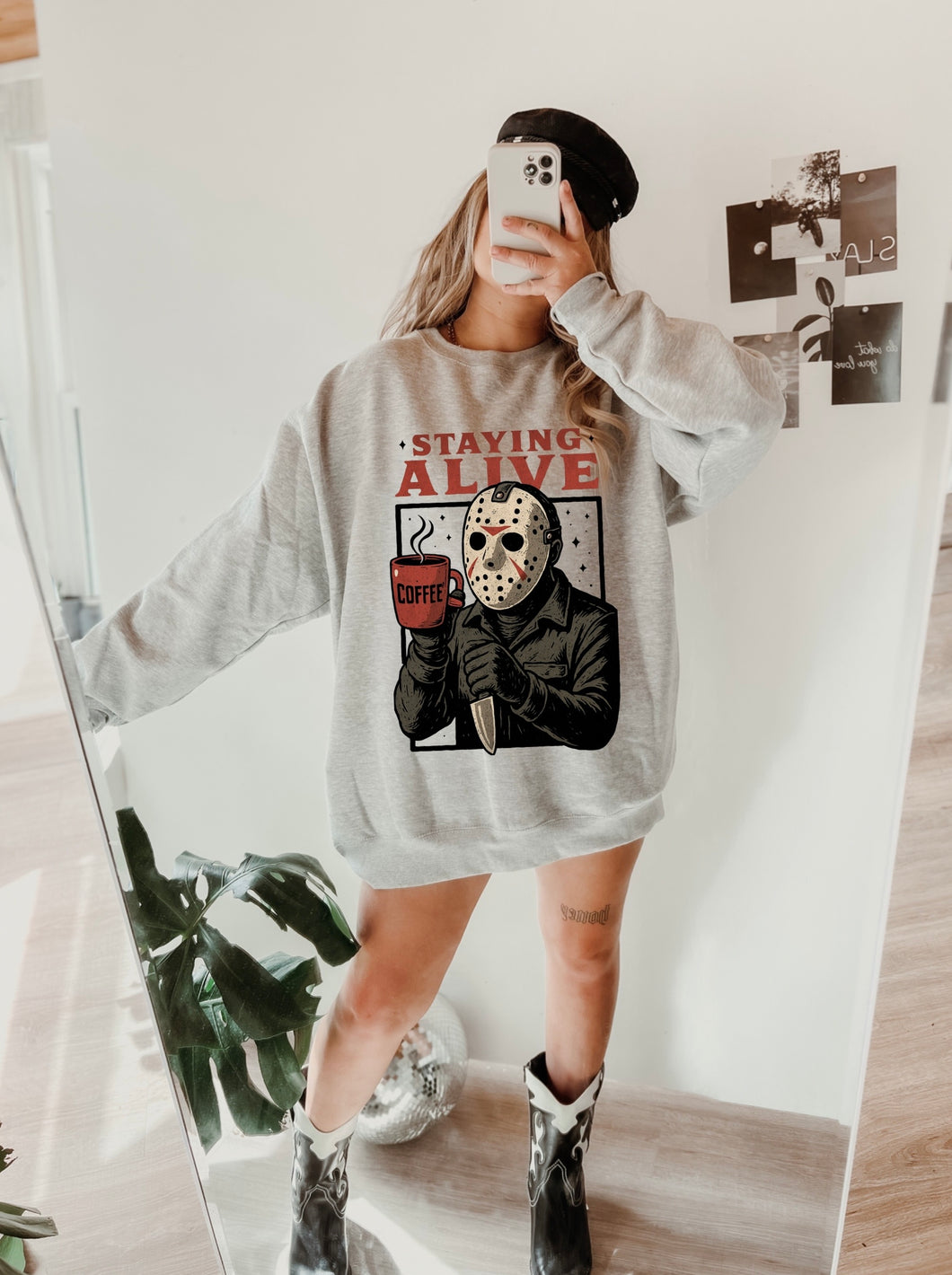 Staying Alive- Jason Crewneck