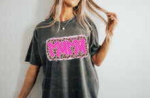 Load image into Gallery viewer, Mama Check/Leopard Bling Shirt
